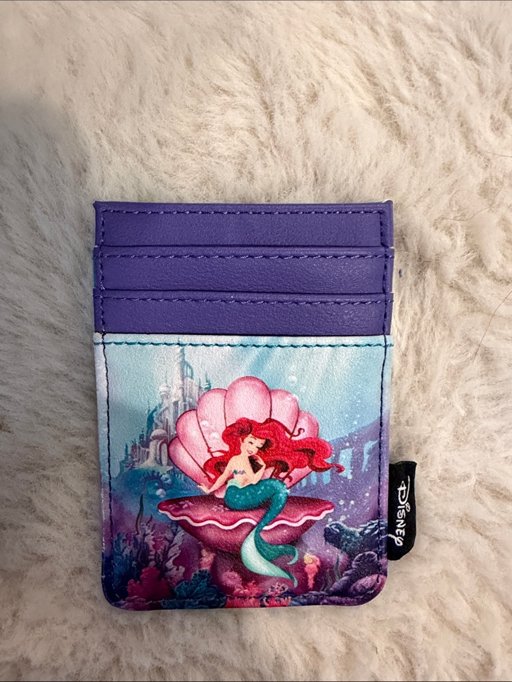 Disney Little Mermaid Card Wallet in Purple, Teal and Pink